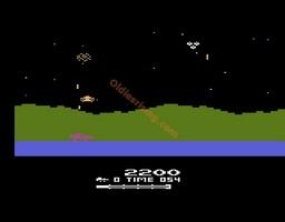 une photo d'Ã©cran de Moon Patrol sur Atari 2600